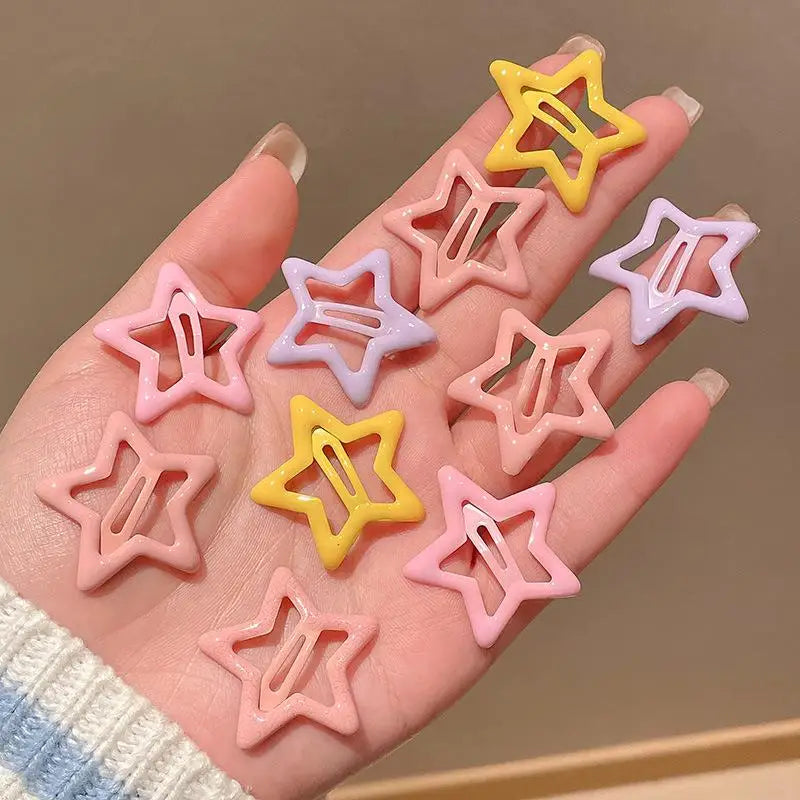 10PCS Cute Girls Hair Accessories Set – Rainbow Color Hair Clips & Toddler Hair Pins | Kids Headdress for Daily & Party Wear 🌈💖