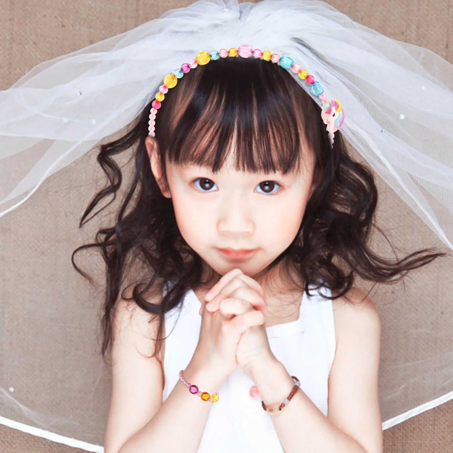 Girls Unicorn Jewellery & Accessories Set – Earrings, Bracelet, Necklace, Ring with Headband & Hair Clips | Party & Birthday Dress-Up Set!