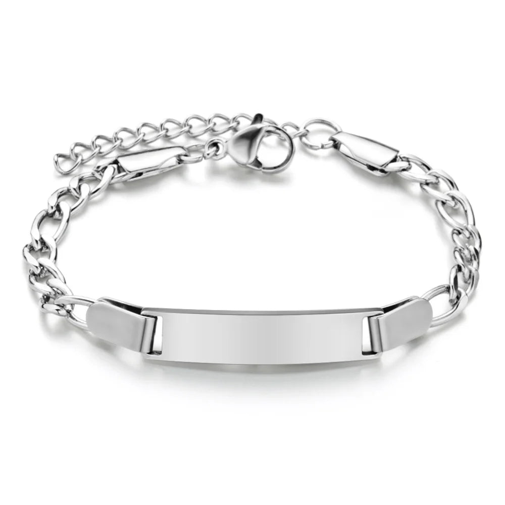 Custom Stainless Steel Baby Name ID Bracelet: The Perfect Personalized Gift!
