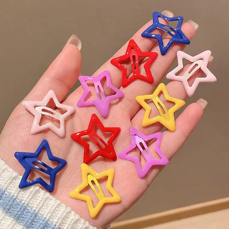 10PCS Cute Girls Hair Accessories Set – Rainbow Color Hair Clips & Toddler Hair Pins | Kids Headdress for Daily & Party Wear 🌈💖