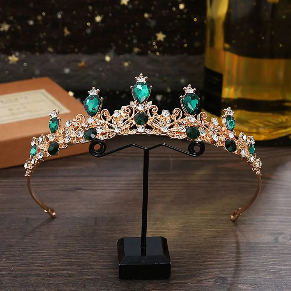 Princess Crystal Tiara Headband 👑 | Sparkling Crown for Girls – Prom, Pageant, Wedding & Party Hair Accessories!