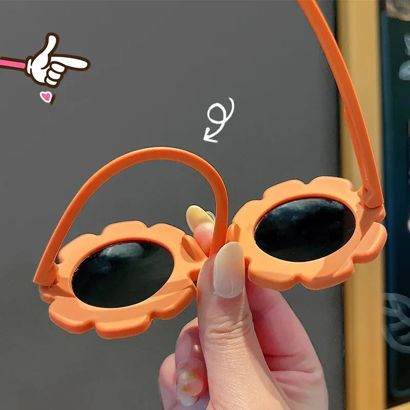 Cute Flower Kids Sunglasses 🌼 | Candy Color UV Protection Shades for Girls & Boys | Toddler Outdoor Summer Glasses