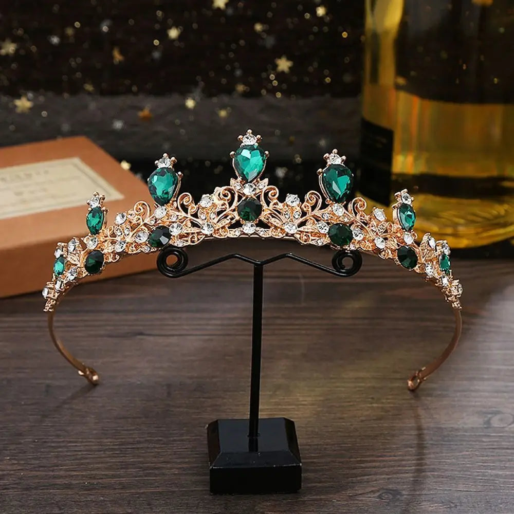 Princess Crystal Tiara Headband 👑 | Sparkling Crown for Girls – Prom, Pageant, Wedding & Party Hair Accessories!