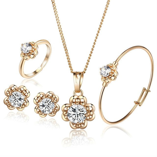 Little Princess Sparkle: Baby, Toddler, Girls' 18k Gold Plated CZ Jewelry Set - A Sparkling Birthday and Special Occasion Present!