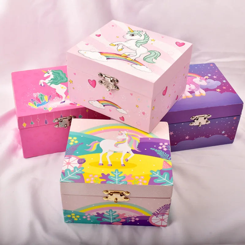 Melodic Enchantment: Music Jewelry Box with Spinning Unicorn - A Perfect Princess Birthday Gift for Cute Little Girls!