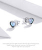 Load image into Gallery viewer, Eternal Charms: Heart of Glass Stud Earrings in Genuine 925 Sterling Silver