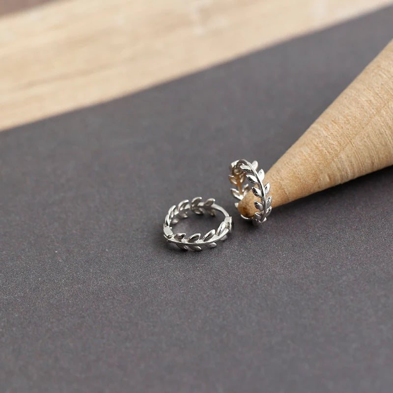 Gilded Glamour: Leaf Hoop Earrings - Perfect for Girls, Teens, and Women! - Kids Jewellery Shop