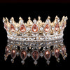 Rule with Radiance: Baroque Royal Queen King Rhinestone Round Crowns for Pageants, Photoshoots, and Parties!