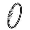 Fashionable Stainless Steel Genuine Leather Bracelets for Boys!