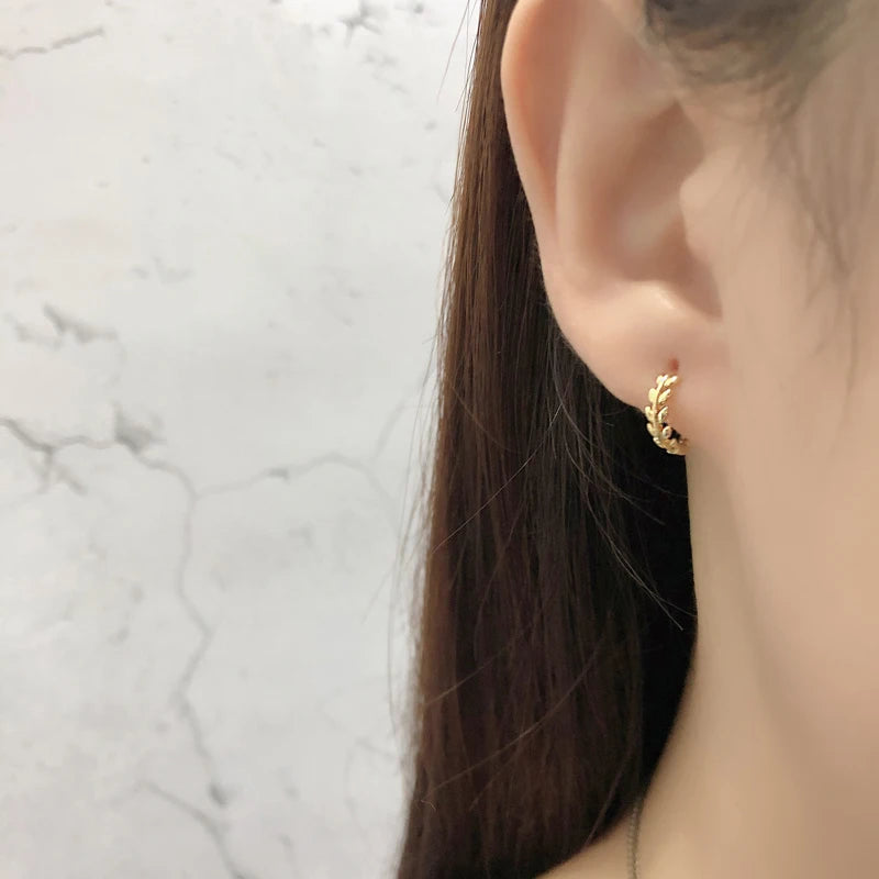 Gilded Glamour: Leaf Hoop Earrings - Perfect for Girls, Teens, and Women! - Kids Jewellery Shop