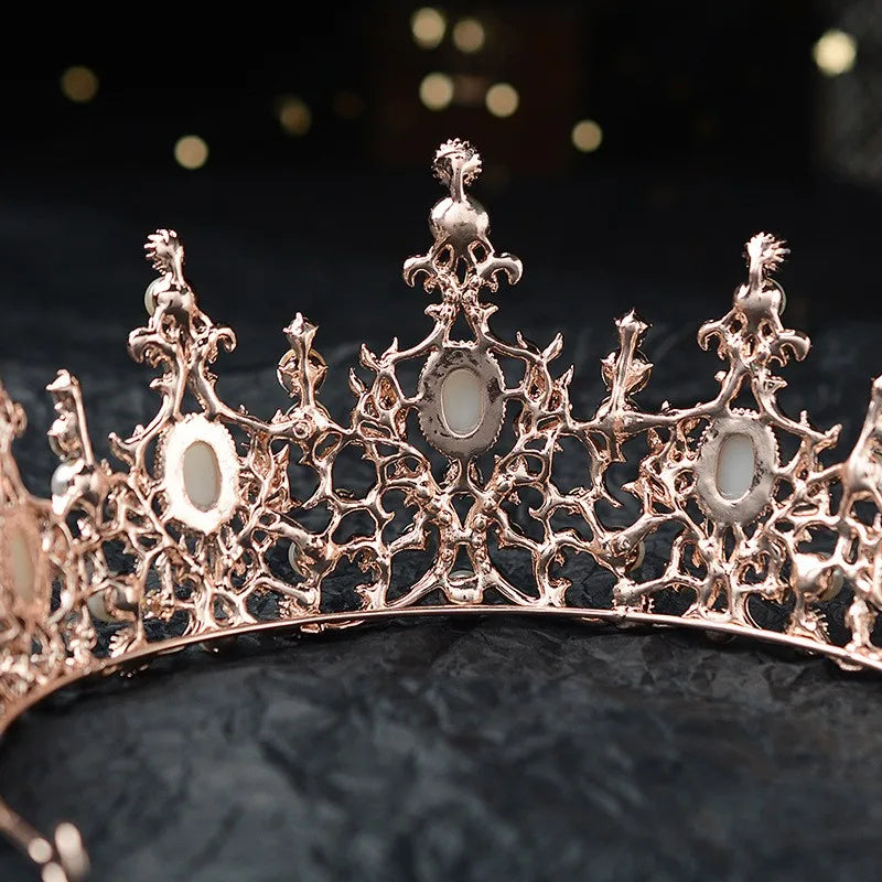 Radiant Royalty: Luxury Crystal Pearls Tiaras - Exquisite Pageant Diadem!