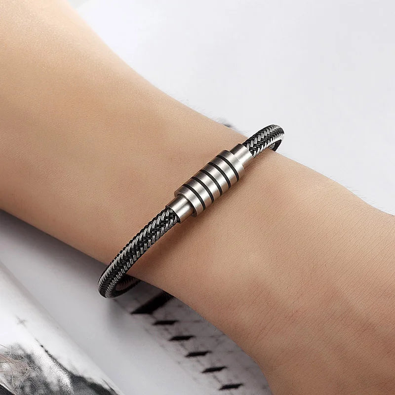 Fashionable Stainless Steel Genuine Leather Bracelets for Boys! - Kids Jewellery Shop