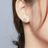 Heartfelt Radiance: Genuine 925 Sterling Silver Heart of Glass Stud Earrings - Fine Jewelry for Girls, Teens, and Women!
