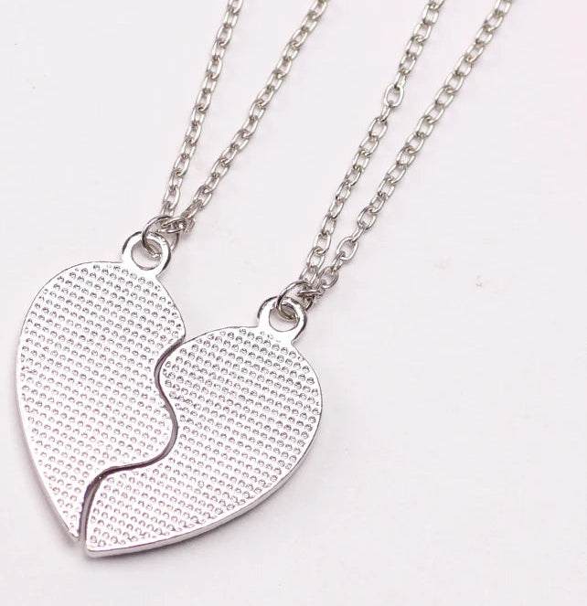 2PCS Big Sister Little Sister Heart Necklace Set for Girls | BFF Friendship Spliced Pendant Birthday Gift