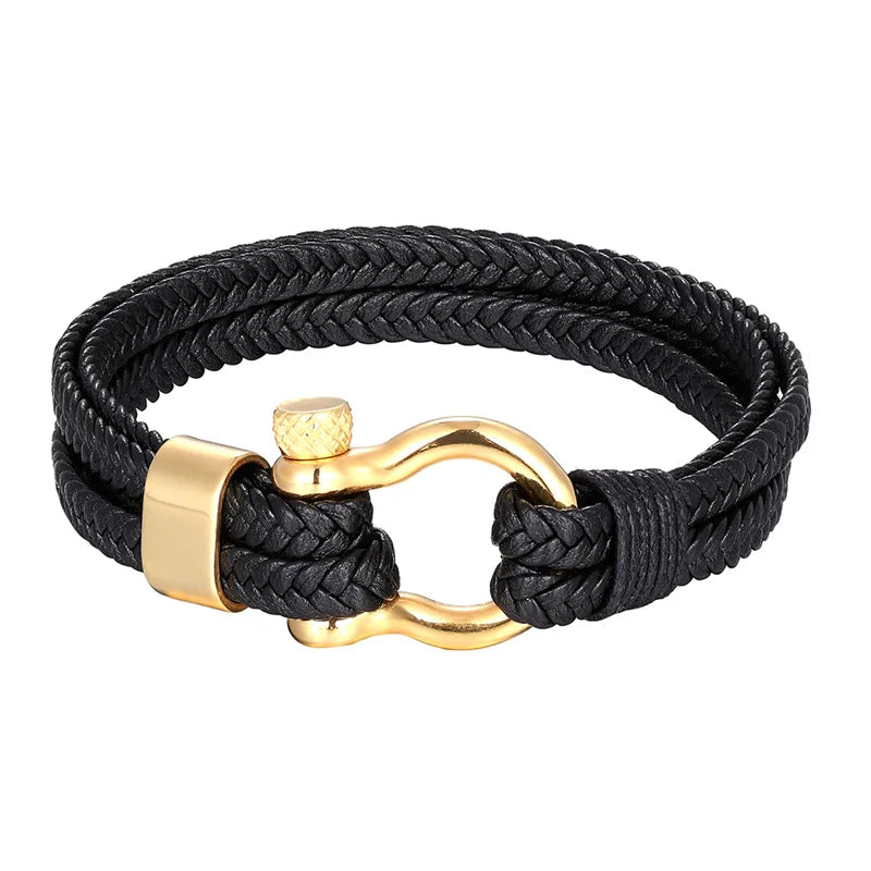 Fashionable Stainless Steel Genuine Leather Bracelets for Boys! - Kids Jewellery Shop