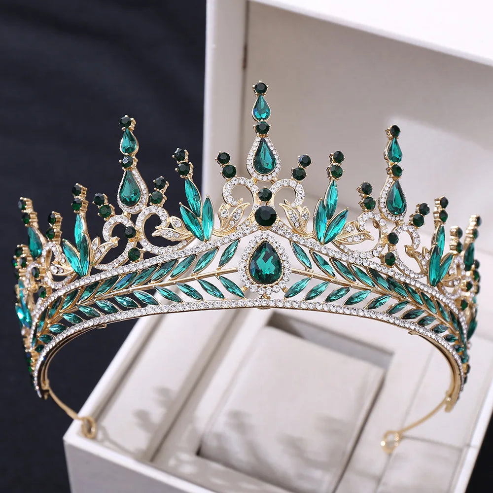 Elevate Your Elegance: Baroque Luxury Crystal Tiaras Headpiece!