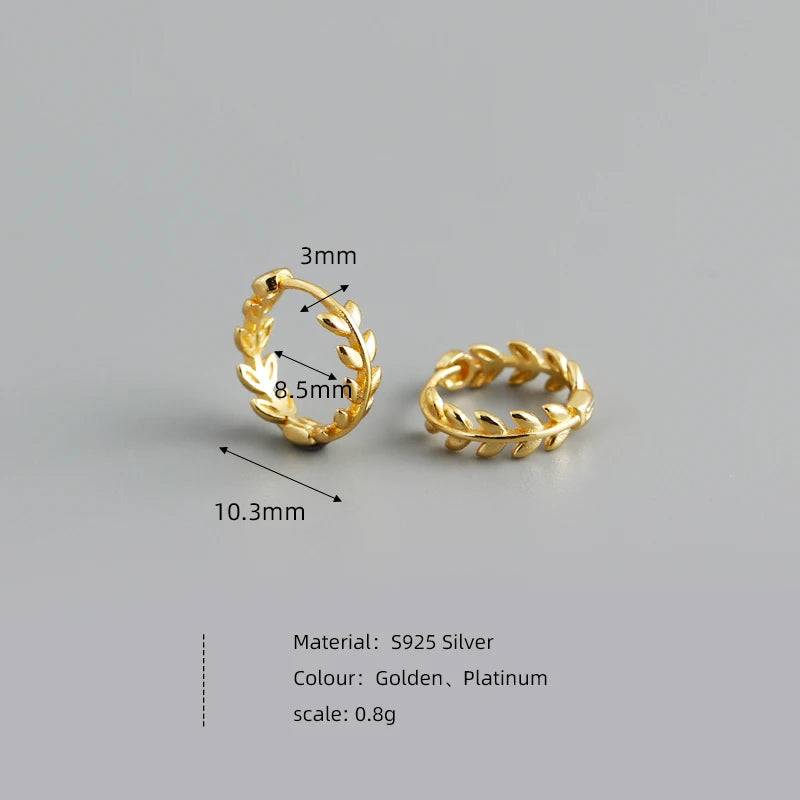 Gilded Glamour: Leaf Hoop Earrings - Perfect for Girls, Teens, and Women! - Kids Jewellery Shop