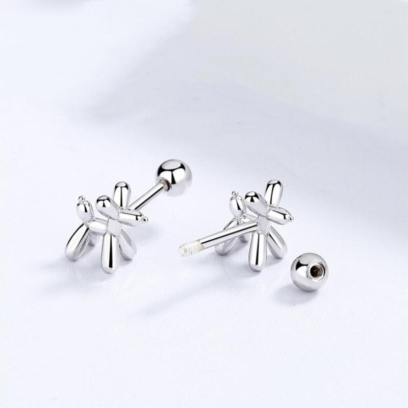 Express Your Love with Adorable Dog Earrings: Genuine 925 Sterling Silver Jewellery for Girls!