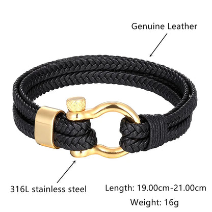 Fashionable Stainless Steel Genuine Leather Bracelets for Boys! - Kids Jewellery Shop