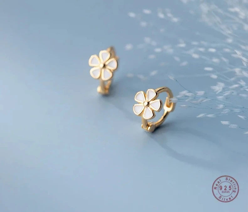 Blossoming Beauty: Sweet Flower Hoop Earrings - Perfect Birthday Jewelry Gift for Girls, Teens, and Women!