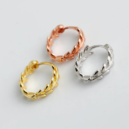 Gilded Glamour: Leaf Hoop Earrings - Perfect for Girls, Teens, and Women! - Kids Jewellery Shop