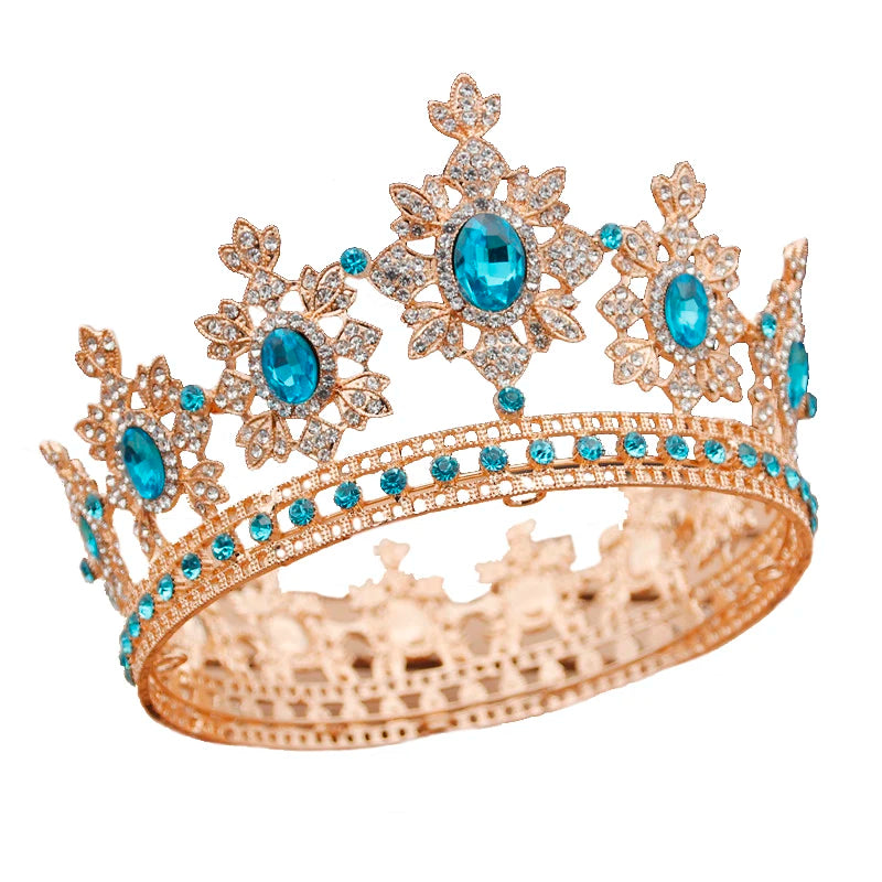 Crowning Glory: Luxury Crown Queen Hair Diadem - Elevate Your Child's Elegance for Prom and Pageants with Opulent Head Ornaments!
