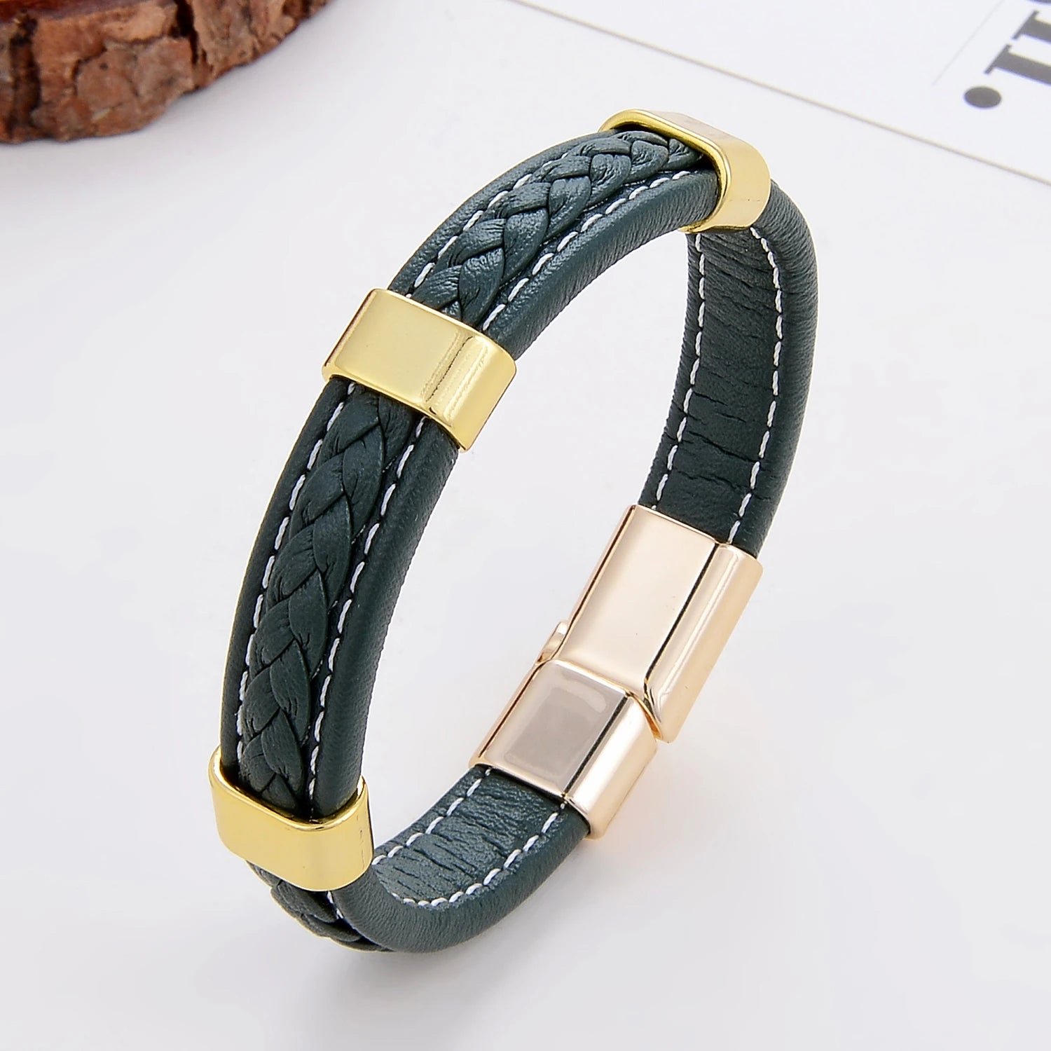 Elevate Their Style with Our Classic Woven Leather Bracelet for Boys and Girls!