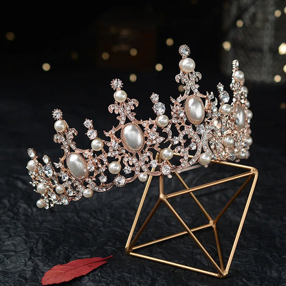 Radiant Royalty: Luxury Crystal Pearls Tiaras - Exquisite Pageant Diadem! - Kids Jewellery Shop