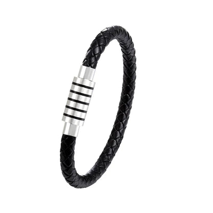 Fashionable Stainless Steel Genuine Leather Bracelets for Boys! - Kids Jewellery Shop