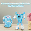 Kids Watch Toy 2-in-1: Transforming Fun with Cartoon Deformation Robot Watch - The Perfect Gift!