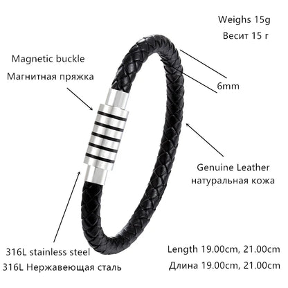 Fashionable Stainless Steel Genuine Leather Bracelets for Boys! - Kids Jewellery Shop