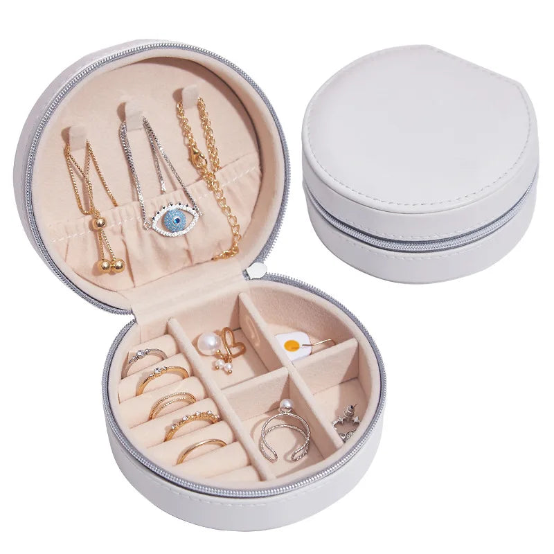 Personalised Jewellery Box for Girls | Custom Travel Jewellery Case | PU Leather Organiser | Bridesmaid, Birthday & Christmas Gift.