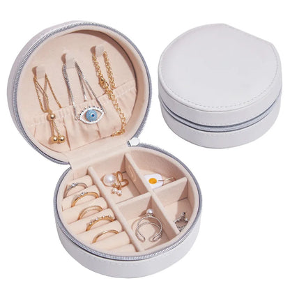 Personalised Jewellery Box for Girls | Custom Travel Jewellery Case | PU Leather Organiser | Bridesmaid, Birthday & Christmas Gift.