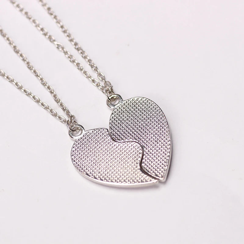 2PCS Big Sister Little Sister Heart Necklace Set for Girls | BFF Friendship Spliced Pendant Birthday Gift