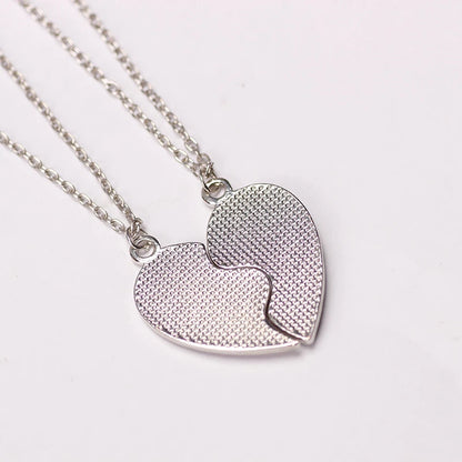 2PCS Big Sister Little Sister Heart Necklace Set for Girls | BFF Friendship Spliced Pendant Birthday Gift