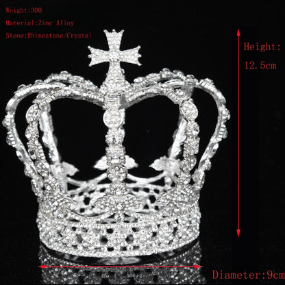 Vintage Royalty Unleashed: Crystal Crowns for Boys and Girls - Unisex Regal Touch in Hair Jewelry Accessories! - Kids Jewellery Shop
