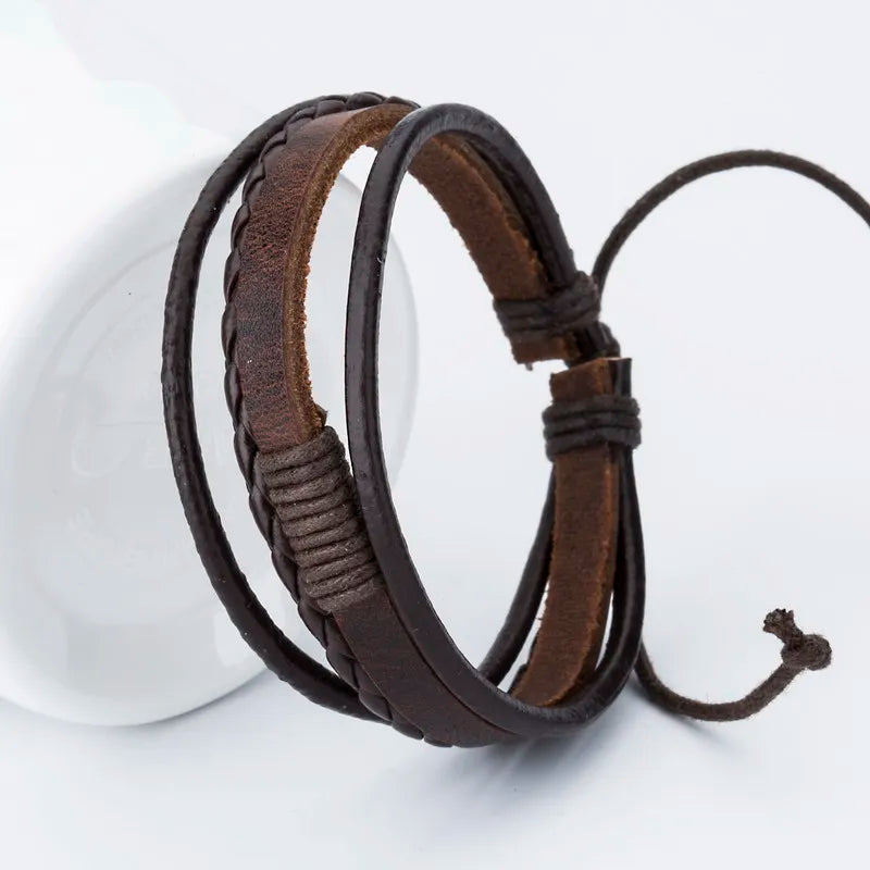 Handcrafted Elegance: Artisanal Woven Leather Bracelets for Boys! - Kids Jewellery Shop