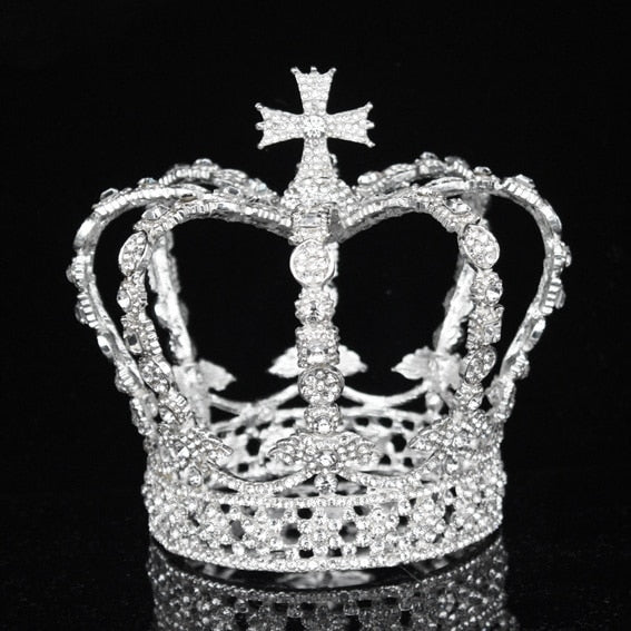 Vintage Royalty Unleashed: Crystal Crowns for Boys and Girls - Unisex Regal Touch in Hair Jewelry Accessories! - Kids Jewellery Shop