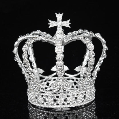 Vintage Royalty Unleashed: Crystal Crowns for Boys and Girls - Unisex Regal Touch in Hair Jewelry Accessories! - Kids Jewellery Shop