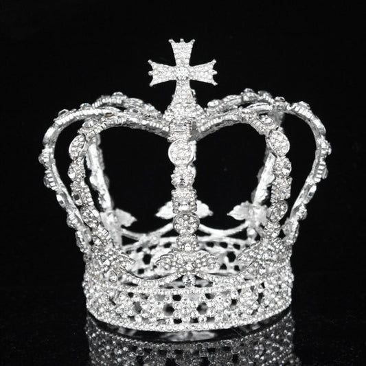 Vintage Royalty Unleashed: Crystal Crowns for Boys and Girls - Unisex Regal Touch in Hair Jewelry Accessories! - Kids Jewellery Shop