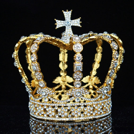 Vintage Royalty Unleashed: Crystal Crowns for Boys and Girls - Unisex Regal Touch in Hair Jewelry Accessories! - Kids Jewellery Shop