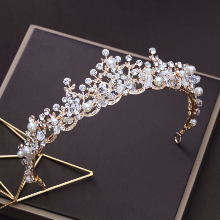 Luxury Crystal Pearl Tiara - Pageant, Prom, Bridesmaid Marvel for Special Occasions - Exquisite Hair Accessories! - Kids Jewellery Shop