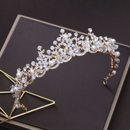 Luxury Crystal Pearl Tiara - Pageant, Prom, Bridesmaid Marvel for Special Occasions - Exquisite Hair Accessories! - Kids Jewellery Shop
