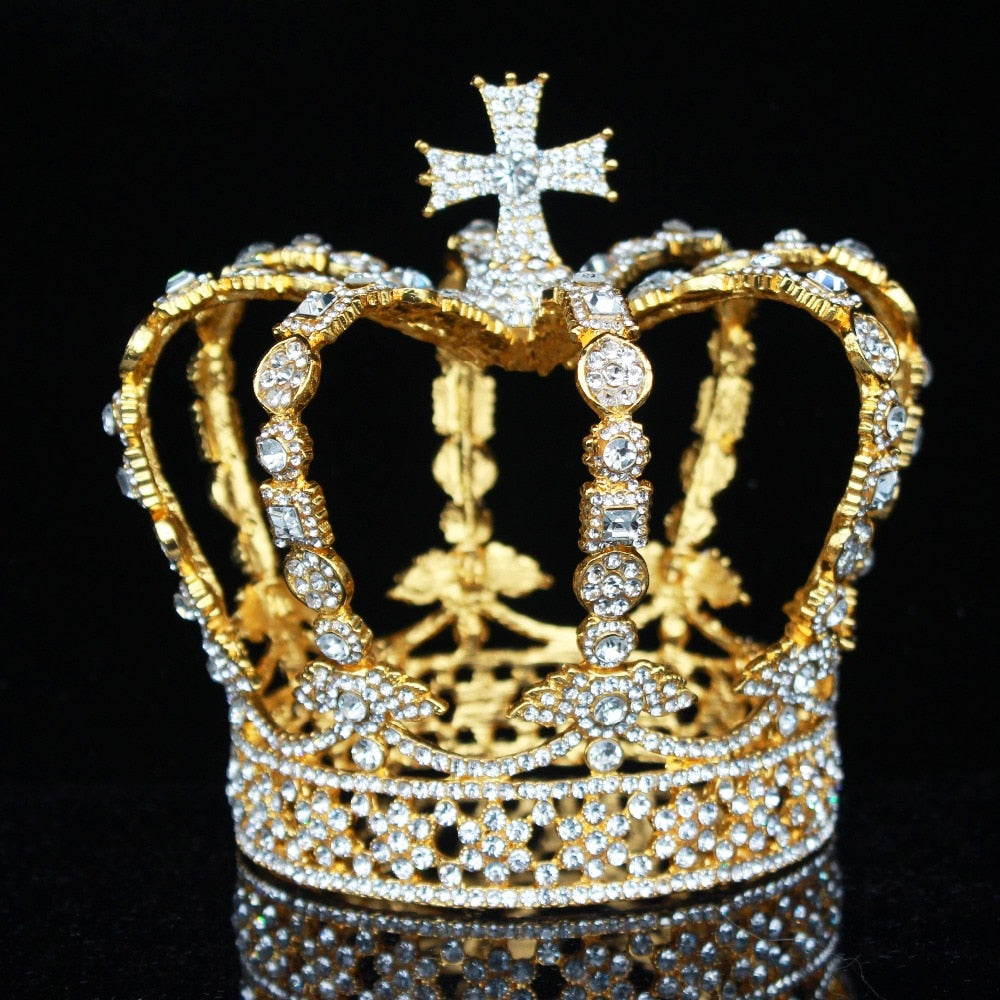 Vintage Royalty Unleashed: Crystal Crowns for Boys and Girls - Unisex Regal Touch in Hair Jewelry Accessories! - Kids Jewellery Shop