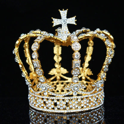 Vintage Royalty Unleashed: Crystal Crowns for Boys and Girls - Unisex Regal Touch in Hair Jewelry Accessories! - Kids Jewellery Shop