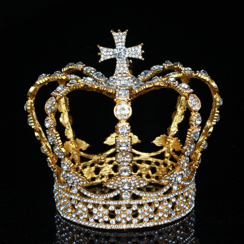 Vintage Royalty Unleashed: Crystal Crowns for Boys and Girls - Unisex Regal Touch in Hair Jewelry Accessories! - Kids Jewellery Shop