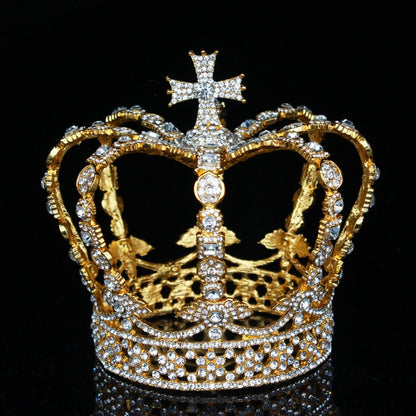 Vintage Royalty Unleashed: Crystal Crowns for Boys and Girls - Unisex Regal Touch in Hair Jewelry Accessories! - Kids Jewellery Shop