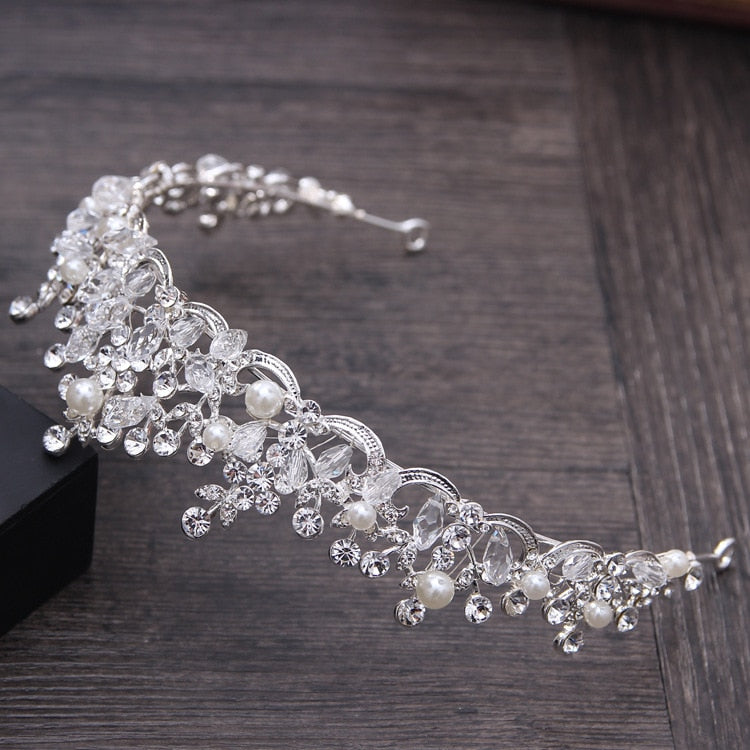 Luxury Crystal Pearl Tiara - Pageant, Prom, Bridesmaid Marvel for Special Occasions - Exquisite Hair Accessories! - Kids Jewellery Shop