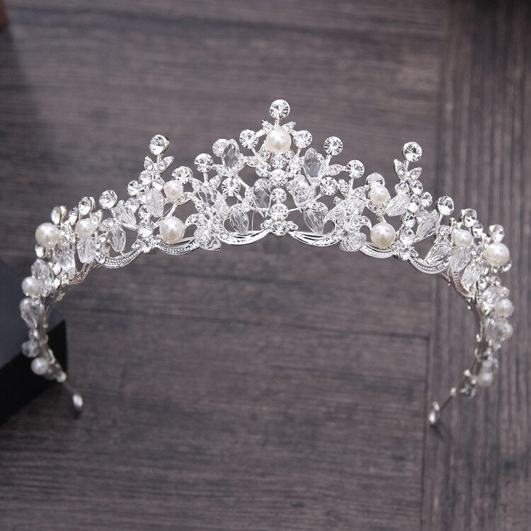 Luxury Crystal Pearl Tiara - Pageant, Prom, Bridesmaid Marvel for Special Occasions - Exquisite Hair Accessories! - Kids Jewellery Shop
