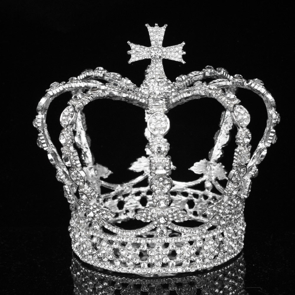 Vintage Royalty Unleashed: Crystal Crowns for Boys and Girls - Unisex Regal Touch in Hair Jewelry Accessories!